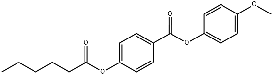 p-ヘキサノイルオキシ安息香酸p-メトキシフェニル 化学構造式