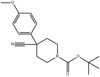 TERT-BUTYL 4-CYANO-4-(4-METHOXYPHENYL)PIPERIDINE-1-CARBOXYLATE Structure