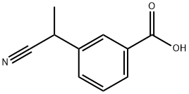 3-(1-シアノエチル)安息香酸 化学構造式