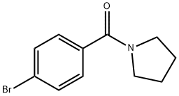 (4-ブロモフェニル)(ピロリジン-1-イル)メタノン 化学構造式