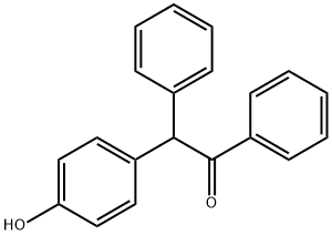 2-(4-Hydroxyphenyl)-1,2-diphenyl-ethanone 结构式