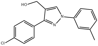 (3-(4-CHLOROPHENYL)-1-M-TOLYL-1H-PYRAZOL-4-YL)METHANOL 结构式