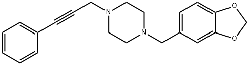 1-(3,4-Methylenedioxybenzyl)-4-(3-phenyl-2-propynyl)piperazine 结构式