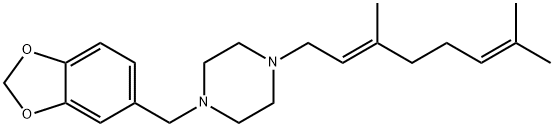 1-[(2E)-3,7-Dimethyl-2,6-octadienyl]-4-[(1,3-benzodioxol-5-yl)methyl]piperazine Structure