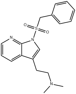 1H-Pyrrolo[2,3-b]pyridine-3-ethanamine, N,N-dimethyl-1-[(phenylmethyl)sulfonyl]- Structure