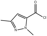1,3-ジメチルピラゾール-5-カルボニルクロライド 塩化物 化学構造式