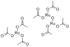 hexakis[mu-(acetato-O:O')]-mu3-oxo-triangulo-triruthenium acetate Structure