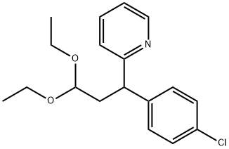 3-对氯苯基-3-(2-吡啶基)丙醛缩二乙醇 结构式