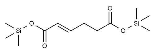(E)-2-Hexenedioic acid bis(trimethylsilyl) ester Structure