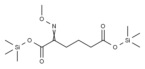 2-(Methoxyimino)hexanedioic acid bis(trimethylsilyl) ester Structure