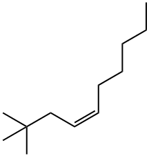 (Z)-2,2-ジメチル-4-デセン 化学構造式