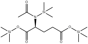 N-Acetyl-N-(trimethylsilyl)-L-glutamic acid bis(trimethylsilyl) ester Struktur