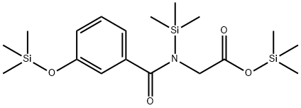 Glycine, N-(trimethylsilyl)-N-[3-[(trimethylsilyl)oxy]benzoyl]-, trime thylsilyl ester Structure