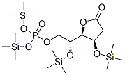 3-O,5-O-Bis(trimethylsilyl)-6-O-bis(trimethylsilyloxy)phosphinyl-2-deoxy-D-arabino-hexonic acid 1,4-lactone Struktur