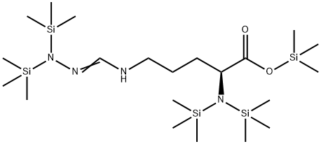 N5-[Bis(trimethylsilyl)amino(imino)methyl]-N2,N2-bis(trimethylsilyl)-L-ornithine trimethylsilyl ester Struktur