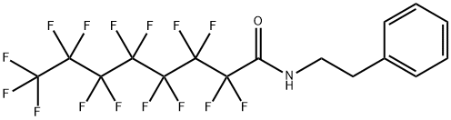 2,2,3,3,4,4,5,5,6,6,7,7,8,8,8-ペンタデカフルオロ-N-(2-フェニルエチル)オクタンアミド 化学構造式