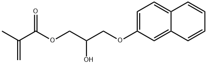 2-hydroxy-3-beta-naphthoxypropyl methacrylate Struktur
