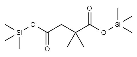 2,2-Dimethylbutanedioic acid bis(trimethylsilyl) ester Structure
