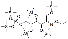 1-O,3-O,4-O,5-O-Tetrakis(trimethylsilyl)-6-O-[bis(trimethylsilyloxy)phosphinyl]-D-fructose O-ethyl oxime Structure