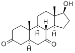 5alpha-Androstan-17beta-ol-3,7-dione Struktur