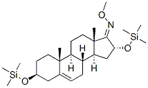 Androst-5-en-17-one, 3,16-bis[(trimethylsilyl)oxy]-, O-methyloxime, (3 beta,16alpha)- Struktur