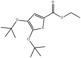 4,5-ジ-tert-ブトキシ-2-チオフェンカルボン酸エチル 化学構造式
