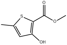 3-ヒドロキシ-5-メチルチオフェン-2-カルボン酸メチル 化学構造式