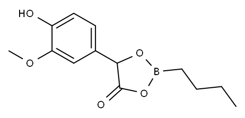 2-Butyl-5-(4-hydroxy-3-methoxyphenyl)-1,3,2-dioxaborolan-4-one Structure