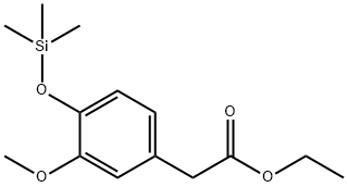 [3-Methoxy-4-(trimethylsiloxy)phenyl]acetic acid ethyl ester Struktur