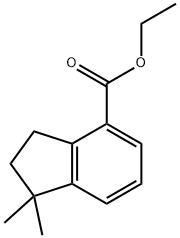 2,3-Dihydro-1,1-dimethyl-1H-indene-4-carboxylic acid ethyl ester Struktur