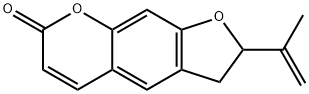 2-(1-メチルエテニル)-2,3-ジヒドロ-7H-フロ[3,2-g][1]ベンゾピラン-7-オン 化学構造式