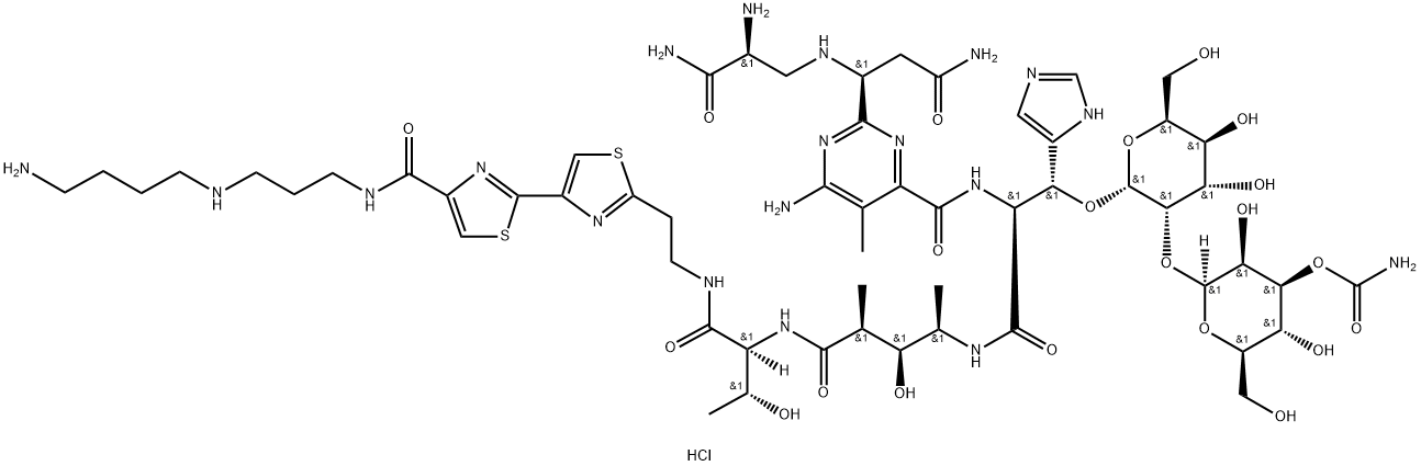 盐酸平阳霉素, 55658-47-4, 结构式