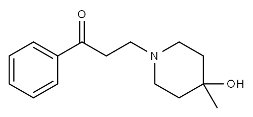 3-(4-Hydroxy-4-methylpiperidino)-1-phenyl-1-propanone Structure