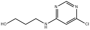3-[(6-Chloro-4-pyrimidinyl)amino]-1-propanol 结构式