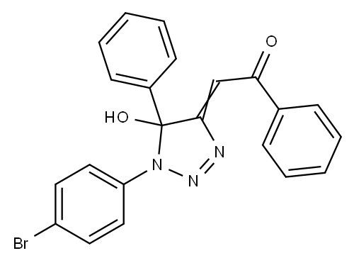2-[1-(4-Bromophenyl)-1,5-dihydro-5-hydroxy-5-phenyl-4H-1,2,3-triazol-4-ylidene]-1-phenylethanone Structure