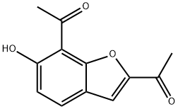 1,1'-(6-Hydroxy-2,7-benzofurandiyl)bisethanone Structure
