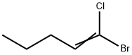 1-ブロモ-1-クロロ-1-ペンテン 化学構造式