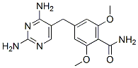 4-[(2,4-diaminopyrimidin-5-yl)methyl]-2,6-dimethoxy-benzamide Struktur