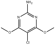 2-アミノ-5-クロロ-4,6-ジメトキシピリミジン 化学構造式