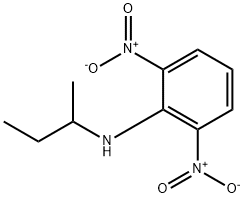 N-(1-メチルプロピル)-2,6-ジニトロベンゼンアミン 化学構造式