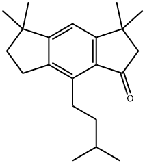 3,5,6,7-Tetrahydro-3,3,5,5-tetramethyl-8-(3-methylbutyl)-s-indacen-1(2H)-one Structure