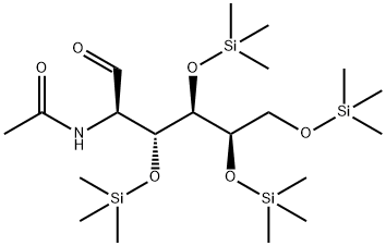 D-Galactose, 2-(acetylamino)-2-deoxy-3,4,5,6-tetrakis-O-(trimethylsily l)- Struktur