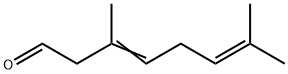 3,7-ジメチル-3,6-オクタジエナール 化学構造式