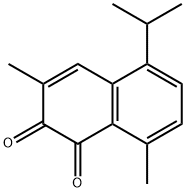 3,8-ジメチル-5-イソプロピル-1,2-ナフトキノン 化学構造式