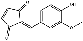 2-(3'-methoxy-4'-hydroxybenzylidene)cyclopentene-1,3-dione Struktur