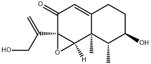 (1aR)-4,5,6,7,7a,7bα-ヘキサヒドロ-6β-ヒドロキシ-1a-[1-(ヒドロキシメチル)エテニル]-7α,7aα-ジメチルナフト[1,2-b]オキシレン-2(1aH)-オン 化学構造式