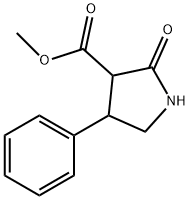 2-オキソ-4-フェニルピロリジン-3-カルボン酸メチル 化学構造式