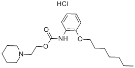 [2-(ヘプチルオキシ)フェニル]カルバミド酸2-ピペリジノエチル·塩酸塩 化学構造式