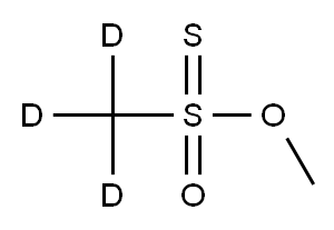 メタンチオスルホン酸メチル-D3 化学構造式