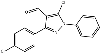 5-CHLORO-3-(4-CHLOROPHENYL)-1-PHENYL-1H-PYRAZOLE-4-CARBOXALDEHYDE Structure